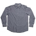 thumbnail image 1 of Whiskey and Oak Mens Plaid Long Sleeve Button Down Shirts 67915-BLK-M (Navy White, Medium), 1 of 2