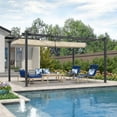 thumbnail image 3 of PURPLE LEAF Pergola 12 Pieds X 16 Pieds Pergola Extérieure Rétractable avec Auvent Résistant aux Intempéries Pergola de Jardin en Aluminium Gazebo de Gril de Patio pour Jardin Gazebo de Cour, Beige, 3 of 13