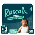 thumbnail image 1 of Rascals Overnight Diapers, Size 4-6, Carton, 58 Count, 1 of 1