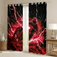 thumbnail image 2 of Manfei Outdoor Motocross Black Out Curtains,Dirt Bike Sport Curtains Pack of 2 (42x63 Each),Red Black Bedroom Curtains For Boys,Lightweight Room Decorative, 2 of 6