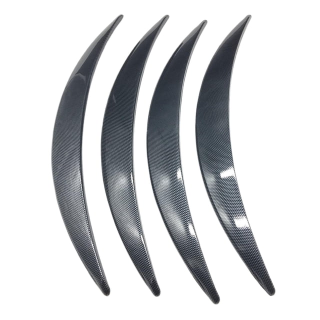 4 piezas de molduras genéricas para arcos de cejas de ruedas de coche, prácticos protectores de ensanchamiento para guardabarros Fibra de carbono