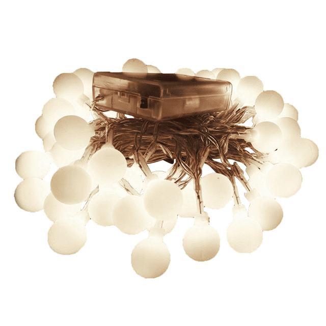 Guirnalda de luces LED de 19,6 pies con 40 luces LED, funciona con pilas, decoración para fiestas, bodas y jardines