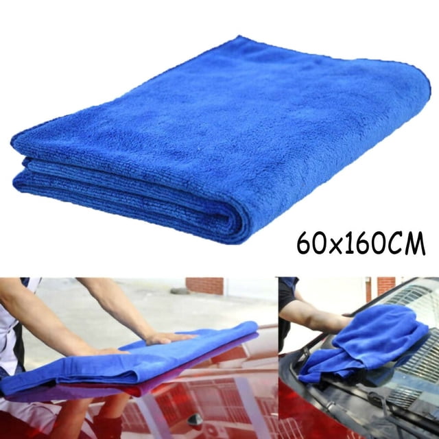 Bgsha Large Microfibre Car Detailing Cleaning Soft Cloths Towel Rag Blue Lightweight