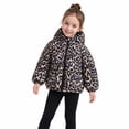 thumbnail image 3 of JFTTX Girls Puffer Jacket Leopard Print Zip Up Jackets for Girls Trendy Hooded Coat Toddler Fall Winter Cozy Outerwear with Pockets Size 12M-6Y, 3 of 9