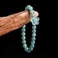 thumbnail image 2 of K-KED New Natural Jade Jadeite 6.5mm Round Beads with Flower Link Women Bracelet 1PCS, 2 of 3