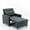 Black, variant on EBQOSK Futon Chair Bed Convertible Chair 3-in-1 Pull Out Sleeper Chair Beds with USB Ports,Wear-resistant and Anti-scratch, Armchair Bed Sleeper for Living Room Blue