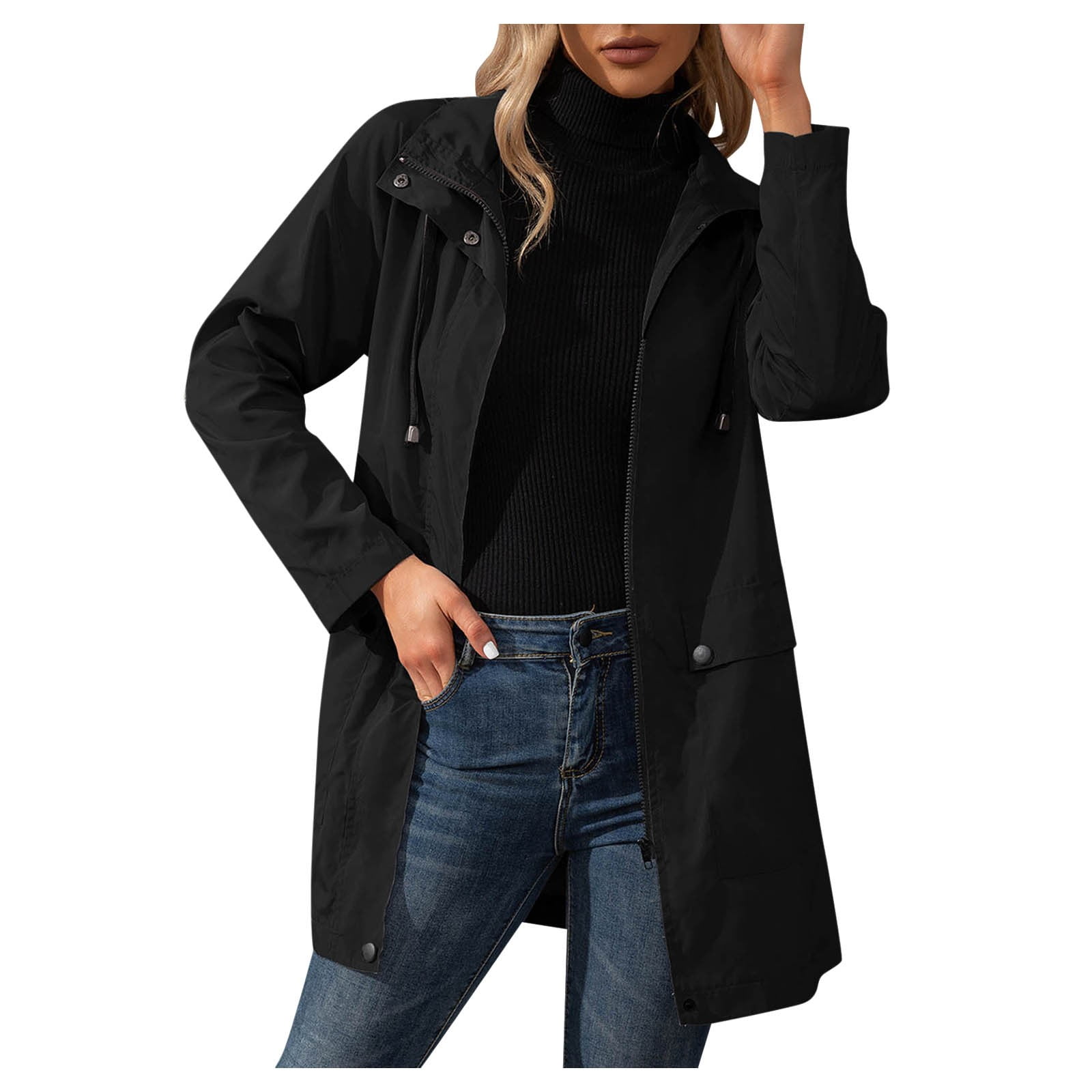 vbnergoie Womens Rain Jackets Raincoat Waterproof Lightweight Windproof