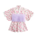 thumbnail image 4 of Toddler Girls Outfits Trendy Stylish Printed Kimono Long Sleeve For Casual Wear Ideal For Year Round Fashion Gift Sets Size 4-5T, 4 of 6