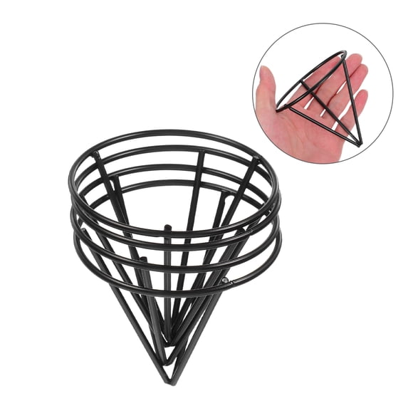 LOLIPPYY 4Ud Soporte Decorativo Para En Triángulo Metal Negro Ideal Para Plantar Y
