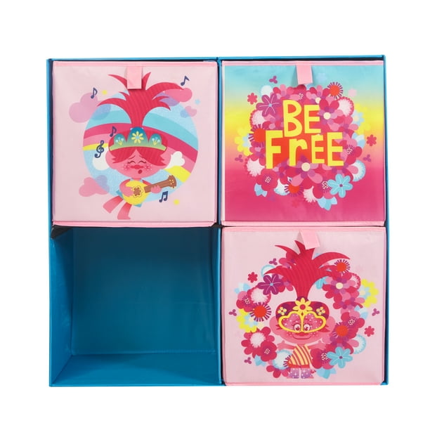 Trolls Kids Storage Cubby Organizer Set