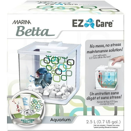 Marina Betta EZ Care 0.5-Gallon Aquarium Starter Kit, (Best Betta Aquarium Kit)