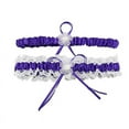 thumbnail image 1 of Wedding Bridal Legs Garter Set Bridal Garters Lace Belt Purple, 1 of 5