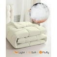 thumbnail image 4 of 1 PC Full Size Down Alternative Comforter - Microfiber 300 GSM- Lightweight Comforter with Corner Tabs(82x86, Ivory), 4 of 5