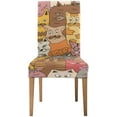 thumbnail image 2 of ZHANZZK Funny Kitten Cats Stretch Chair Cover Protector Seat Slipcover for Dining Room Hotel Wedding Party Set of 4, 2 of 6