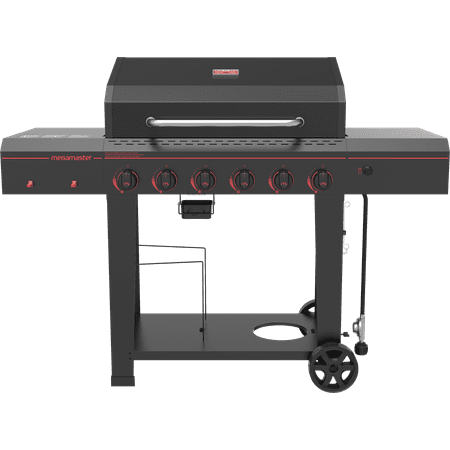 Megamaster Electronic 6 Burner 753 Sq. Inch Gas Grill w/ Built In