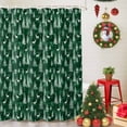 thumbnail image 5 of Shower Curtain 54"W x 78"L Winter Pine Trees Elk Pattern Dark Green Style Fabric Shower Curtains Set with Hooks Water Repellent Bathroom Curtains Machine Washable Bathroom Accessories, 5 of 9