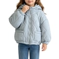 thumbnail image 6 of Mitankcoo Girls Hooded Quilted Jacket Full Zip Padded Coat with Pockets Lightweight Warm Winter Outerwear 1-10Y, 6 of 7