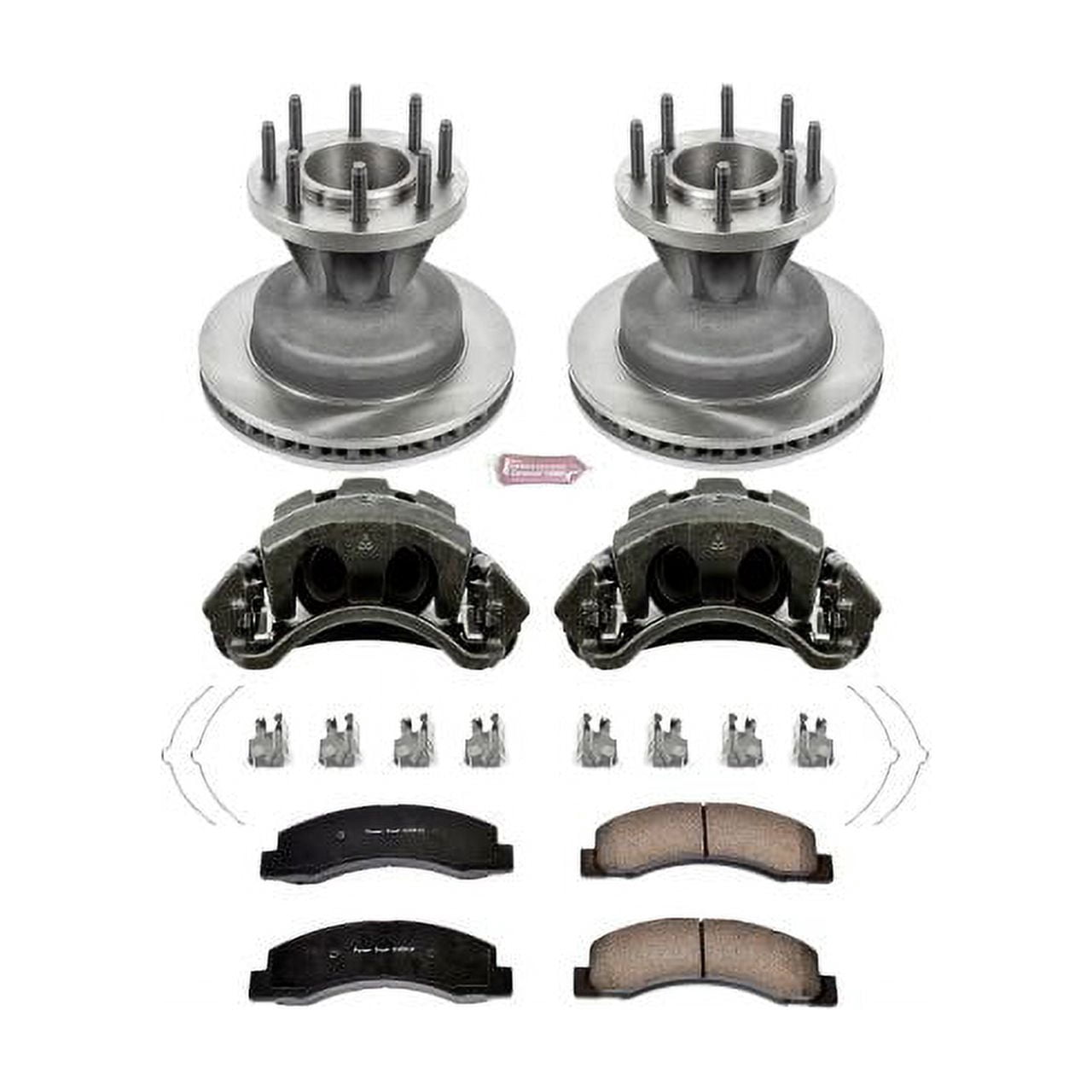 PowerStop Front Stock Replacement Brake Pad and Rotor Kit with Calipers Fits: FORD Select Models KCOE6383