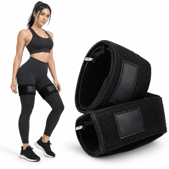 Black Adjustable Flow Restriction Exercise Bands for Glute and Lower Body Workouts with Carry Bag