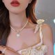 thumbnail image 1 of collares para mujer colgante mujer perfumes mujer originales colgantes mujCollares de lujo con colgante de corazón y perlas Para Mujer, cadena de clavícula Romántica Francesa, regalo de aniversario, C, 1 of 4