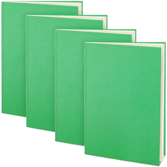 4 Pack Blank Notebooks - 5.5"x 8.3", 60 Pages - Small Journals Bulk, Kraft Paper Notebooks for Drawing & Writing, Sketchbooks with Soft Cover, Unlined Paper, A5 Travel Size