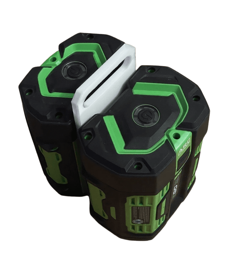 56V E.G.O Double Battery Carrier | E.G.O Power Battery easy to Use Holder | Hold Two batteries at once (Green)