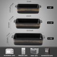 thumbnail image 3 of KOOV Bakeware Set, Ceramic Baking Dish, Rectangular Baking Pans Set, Casserole Dish for Cooking, Cake Dinner, Kitchen 9 x 13 Inches, 3-Piece, Stripe Series (Rough Black), 3 of 8