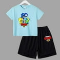 thumbnail image 3 of Ensemble 2 Pcs d'Été Anime Combat Jeu de Rôle T-Shirt à Manches Courtes + Shorts Vêtements Décontractés Enfants Col Rond Garçons Filles Tout-Petits, 3 of 4
