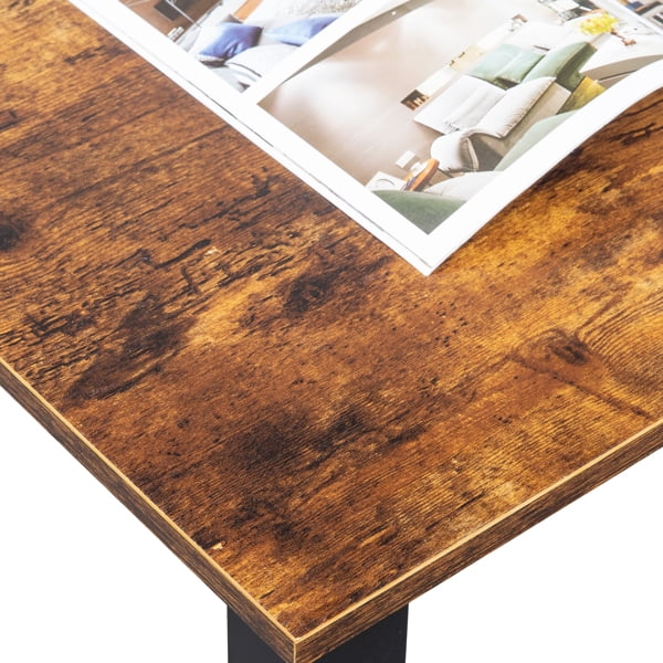Retro Wood Study Desk for Home Office - Space Saving 43" Compact Writing Table, Solid Wood Construction with Smooth Finish