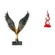 thumbnail image 1 of Estatua de la casa,Estatua de ala hecha a mano,artesanía de resina para cafetería,Escultura de alas extendidas,adorno artesanal,Escultura abstracta de fuego,Estatua de arte abstracto,adorno, 1 of 8