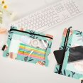 thumbnail image 4 of ALAZA 2 Pack Pencil Pouch Baseball Leaf Pencil Case for 3 Ring Binder Clear Window Pencil Bag Organizers, 4 of 6