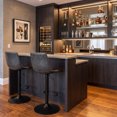 thumbnail image 7 of Waleaf Swivel Bar Stools Set of 6, Modern Adjustable Height Counter Stools with PU Leather Upholstery, Comfortable Back Support Kitchen Chairs,Gray, 7 of 7