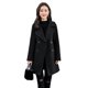 thumbnail image 1 of Abrigo De Color Sólido Abrigo De Doble Botonadura Mujer Bolsillo Outwear (Negro M) Tmvgtek Mujer, 1 of 7