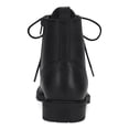 thumbnail image 2 of CHARTER CLUB Womens Black Imitation Pearl Lace Up Shiloh Round Toe Block Heel Zip-Up Combat Boots 10 M, 2 of 4