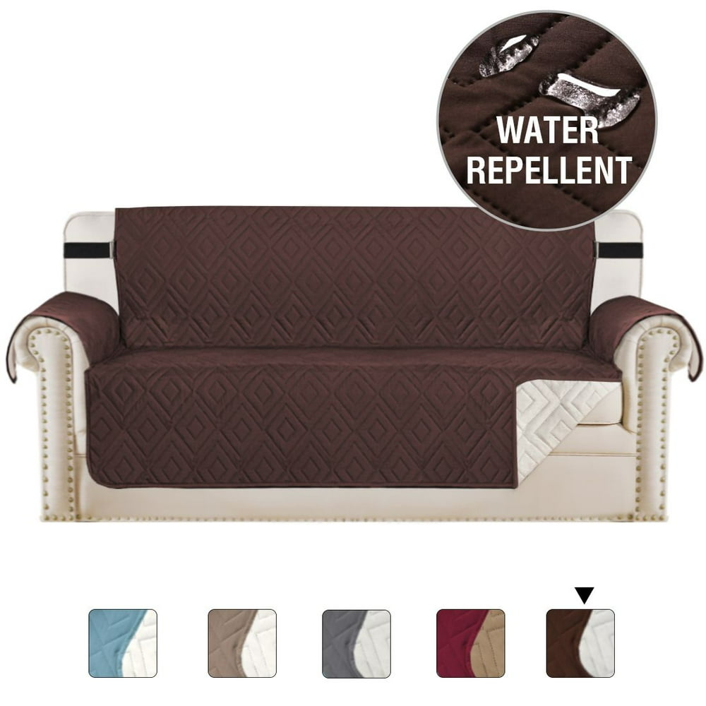 H.VERSAILTEX 1Piece Reversible Quilted Sofa Pet Cover Protector, Brown