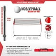 Freestanding Volleyball WarmUp Net, Adjustable and Portable