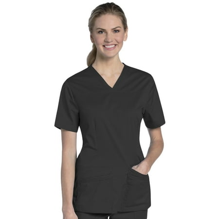 Urbane UFlex Women's Mock Wrap Solid Scrub Top