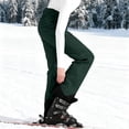 thumbnail image 4 of Womens Snow Ski Pants Fleece Lined Waterproof Thermal Insulated Warm for Snowboard Winter Hiking Army Green XL, 4 of 8