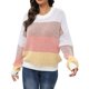 thumbnail image 1 of Gibobby Suéteres para mujer, Suéter de algodón con cuello redondo para mujer(Blanco,CH), 1 of 5