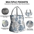 thumbnail image 3 of Boho Bohemia Pioneer Flower Art Drawstring Lunch Bag Women - Drawstring Lunch Bag Insulated for Work Office - Stain-Resistant Large Lunchbags for Women with Multi-Pockets, 3 of 6