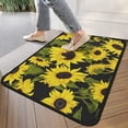 thumbnail image 4 of Black Green Stem Sunflower Pattern Door Rugs,Washable Non Slip Door Mats Indoor,Decorative Door Mats,Entry Mat Indoor for Entrance,Bedroom,Kitchen,Bathroom,30"x17", 4 of 6