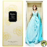 Barbie Fashion Model Collection Blue Chiffon Ball Gown Barbie Doll