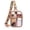 Brown, variant on Clear Bag for Stadium Events, Clear Cross body Bag with Adjustable Strap, Small Concert Purse for Game Day Sports Festivals,Pink