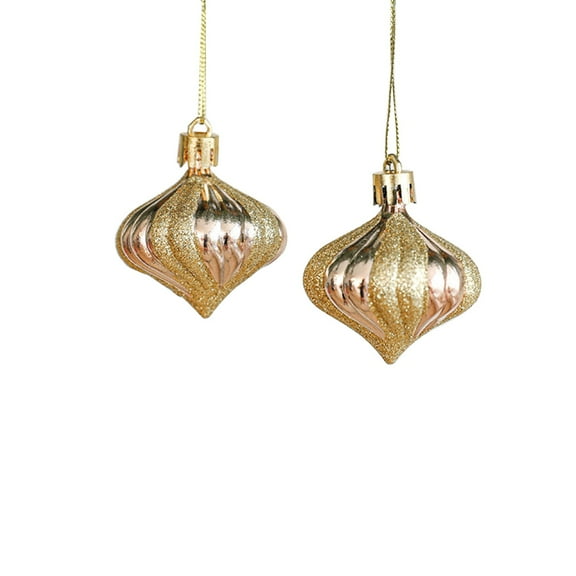 Wadada 2 Pcs Christmas Ball Ornaments,Shatterproof Diamond Ornaments Christmas Tree Decorations Gold Christmas Big Ornaments Hanging Ball for Holiday Christmas Decorations