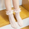 thumbnail image 3 of XBASW Baby Kids Toddler Lace Socks for Girls Cotton Princess Socks Spring Summer Short Socks for Girls 1-8 Years, 3 of 10