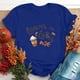 thumbnail image 2 of Tops Para Mujer Salir Tops Moda Casual Verano Cuello Redondo Ocio Manga Corta Impresión de Acción de Gracias Odeerbi  ODB150635, 2 of 5