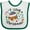 White and Green, variant on Inktastic I Love Christmas- cute teddy bear Boys or Girls Baby Bib