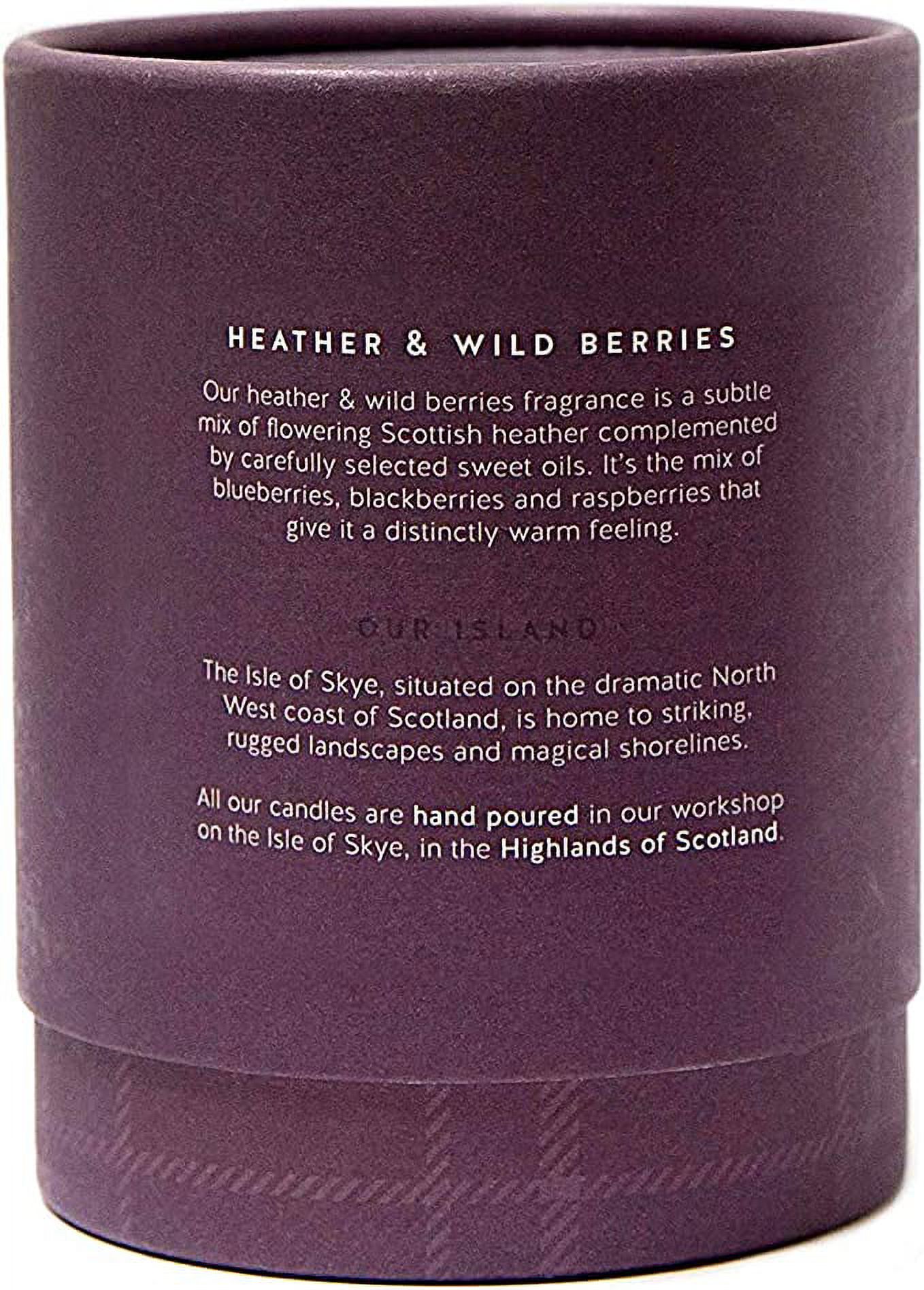 Isle of Skye Candle Co. Heather & Wild Berries Scented 45h Natural Soy Wax Large Candle Made in Scotland