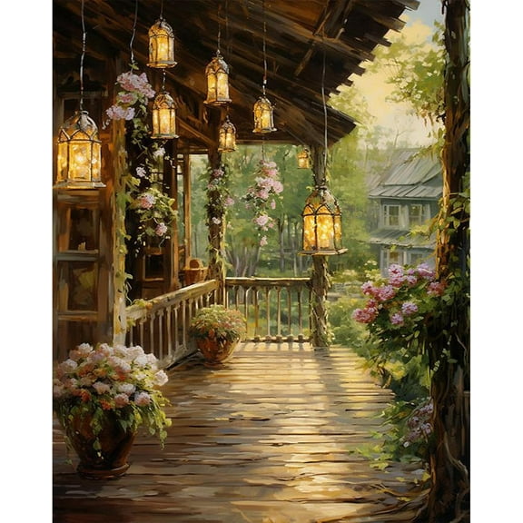 DIY 5D Diamond Painting Kit (For Adults) Diamond Painting "Landscape" - Full Diamond Crystal Rhinestone Embroidery Craft Kit, Can Be Used as Gift, Wall Decoration