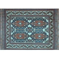 thumbnail image 1 of Ahgly Company Indoor Rectangle Persian Light Blue Traditional Area Rugs, 5' x 8', 1 of 4